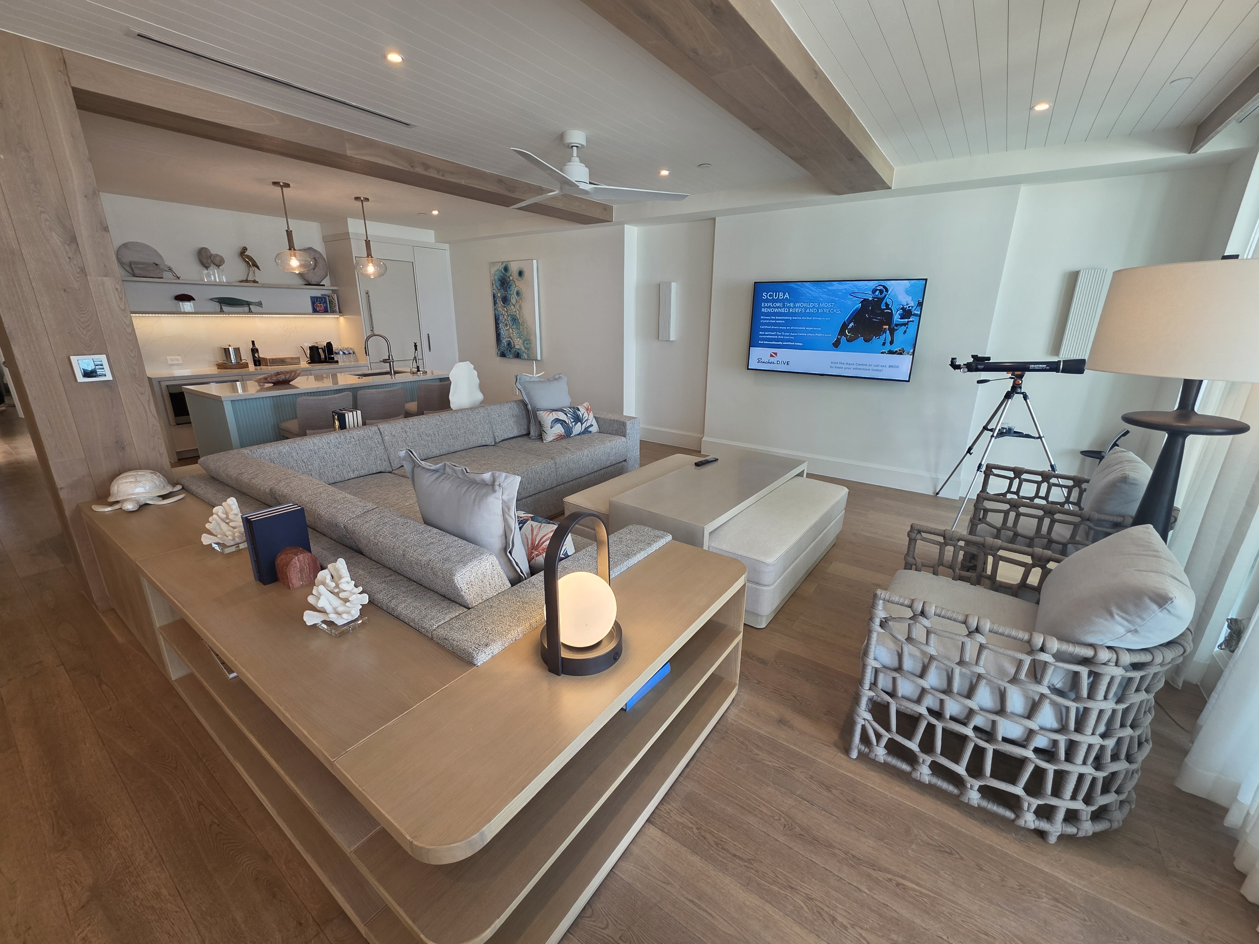 CrystalSky 4-Bedroom Reserve Villa Living room at Beaches Turks & Caicos Treasure Beach