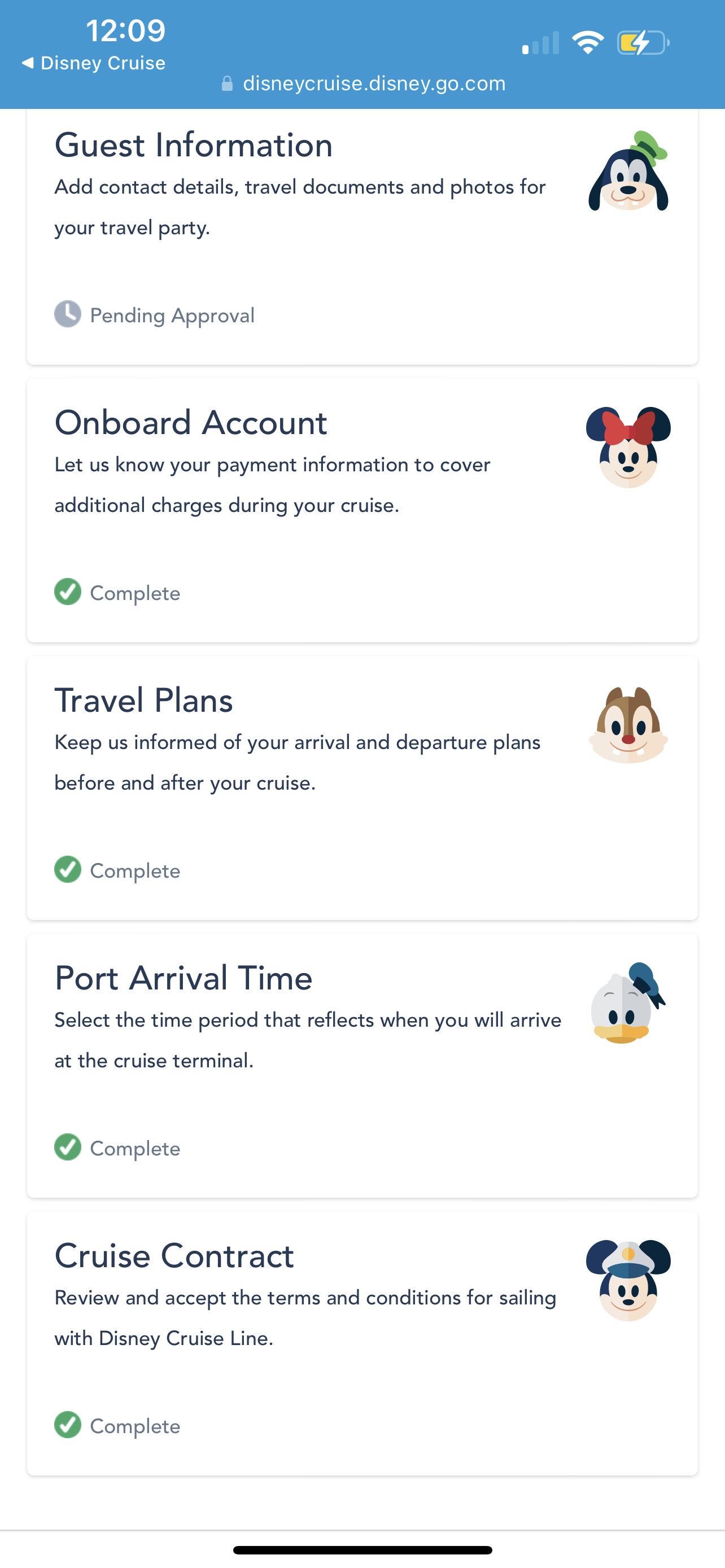 disney cruise online check in tips