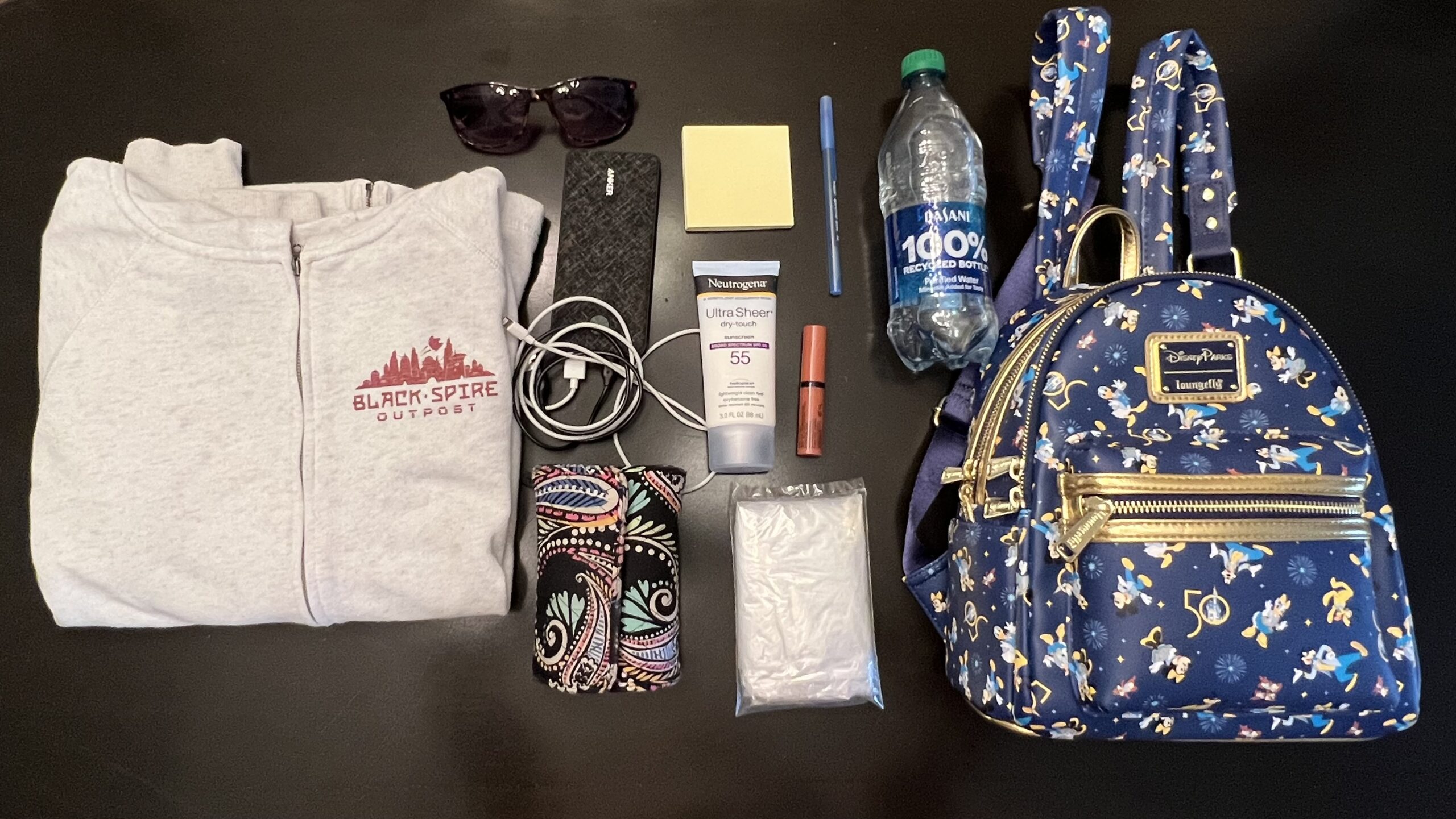 What's in my Disney Loungefly Backpack?