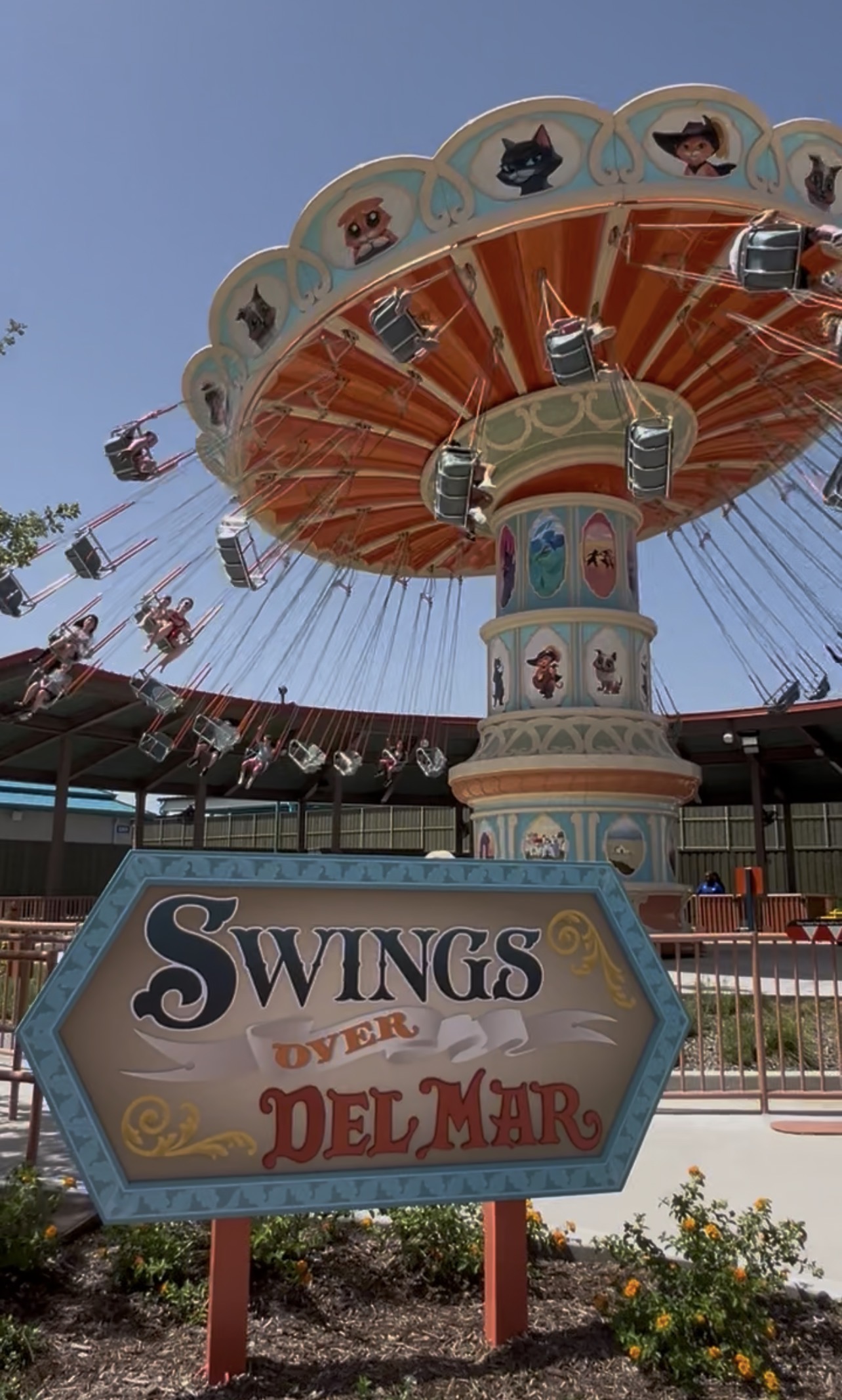 Swings over Del Mar Universal Kids Resort